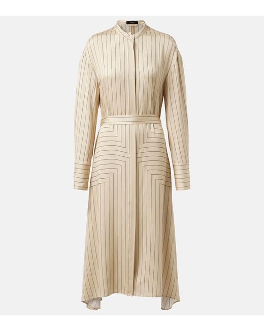 Robe Chemise Orlana En Soie Melangee Joseph en coloris Natural