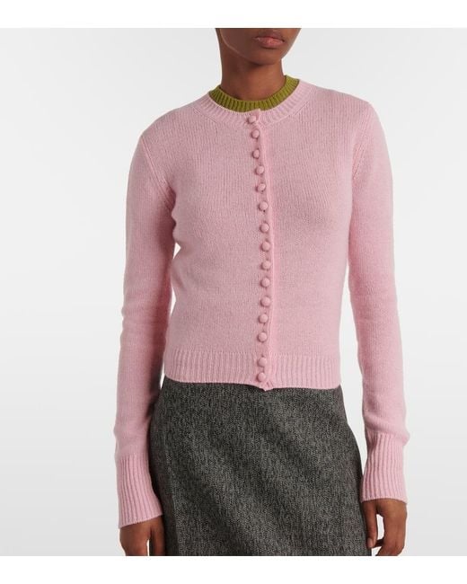 Prada Pink Cashmere Cardigan