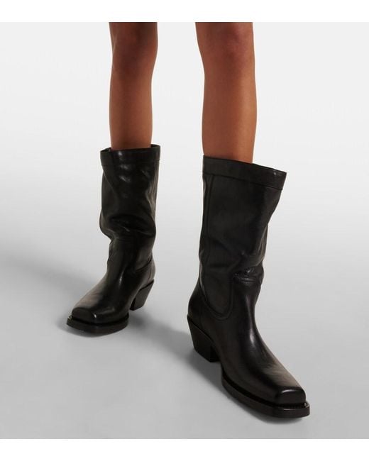 Isabel Marant Black Cowboy & Biker Boots