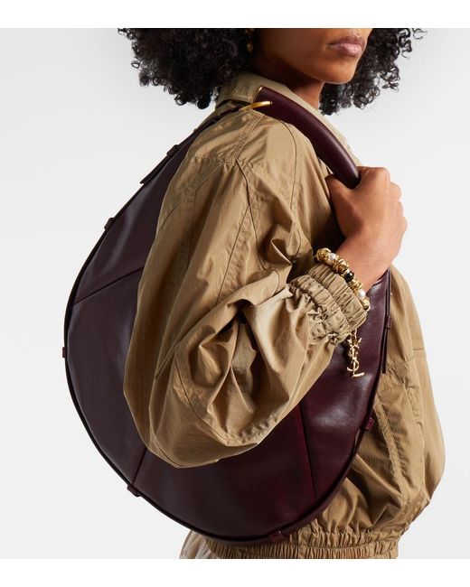 Saint Laurent Brown Mombasa Medium Leather Shoulder Bag