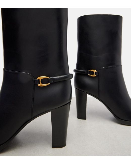 Saint Laurent Black Sulpice Ankle Boots 80