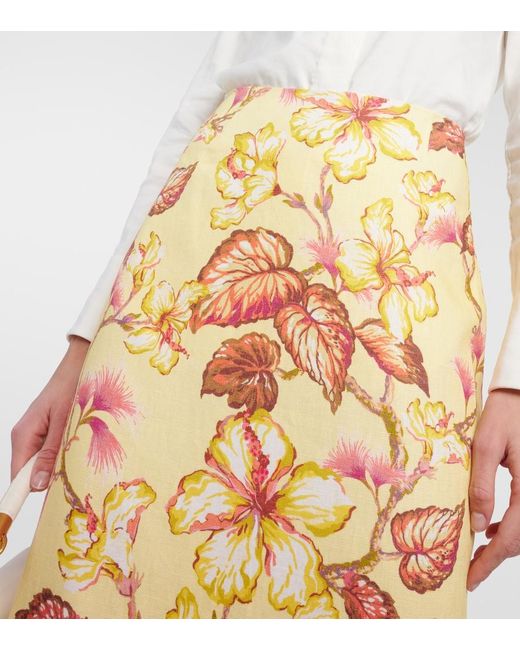 Zimmermann Metallic Matchmaker Floral Diamante Midi-Skirt