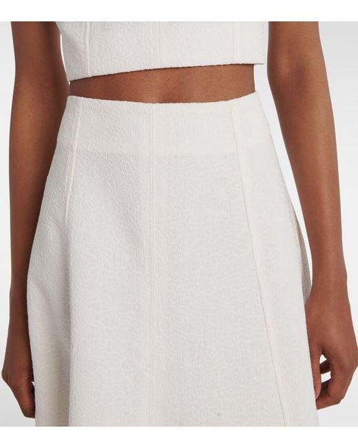 Veronica Beard White Midirock Fellini Aus Jacquard