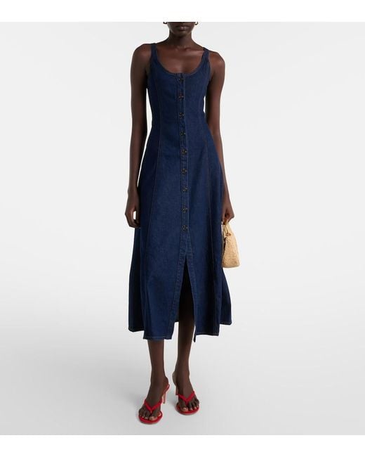 Citizens of Humanity Blue X Argent Farrow Denim Midi Dress
