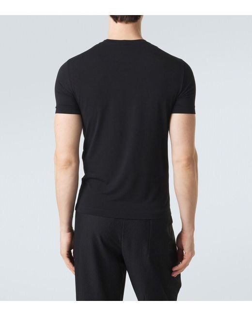 Giorgio Armani Black Jersey T-Shirt for men