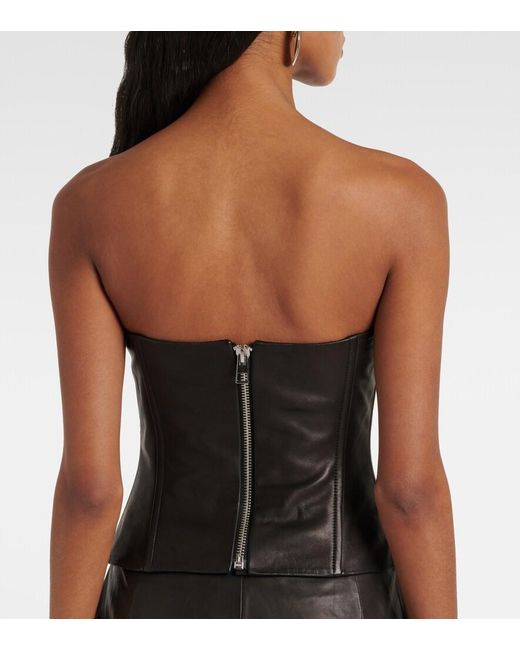 The Sei Black Leather Bustier