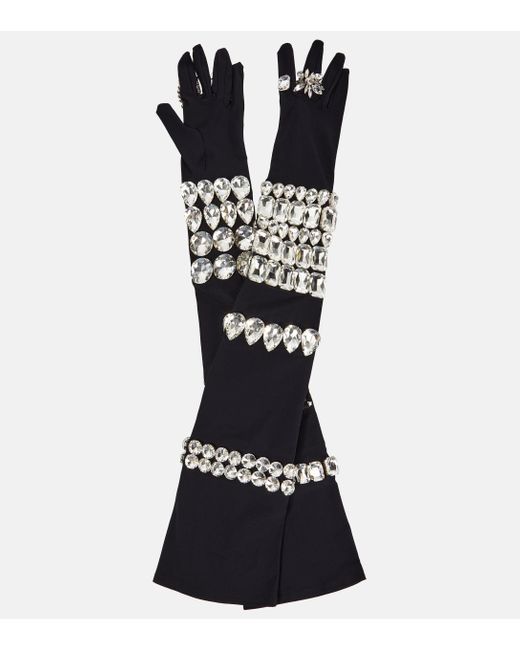 X Kim – Gants a ornements Dolce & Gabbana en coloris Black