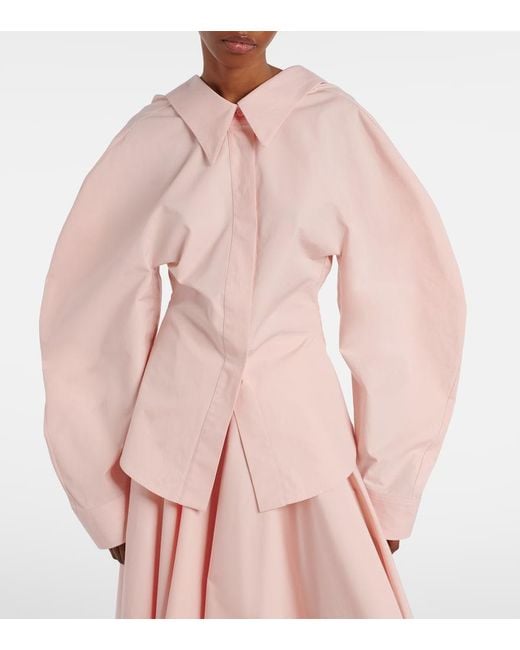 Givenchy Pink Balloon-Sleeve Cotton Shirt