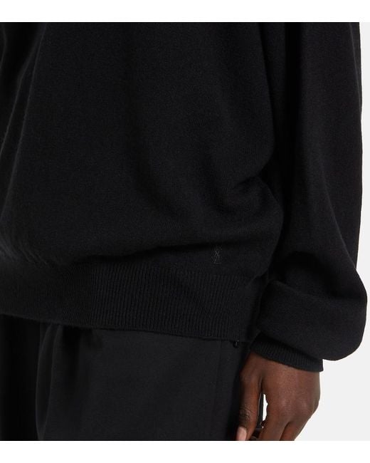 Saint Laurent Black Cashmere Turtleneck Sweater