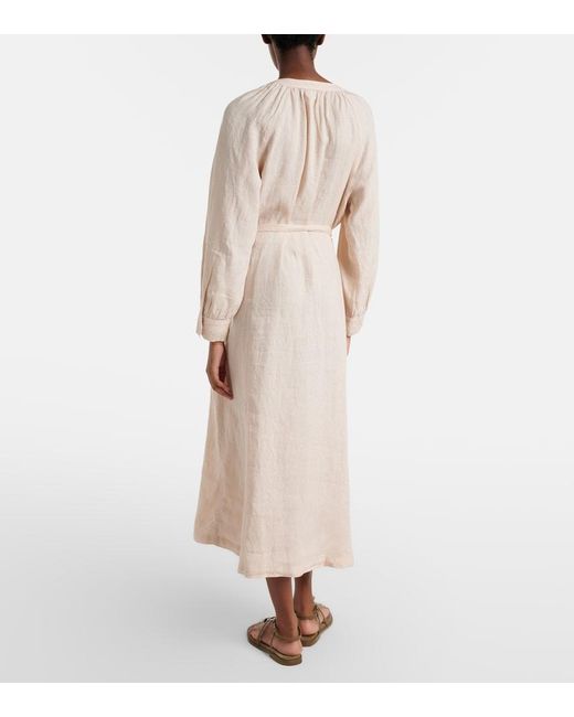 Velvet Natural Dakota Linen Maxi Dress