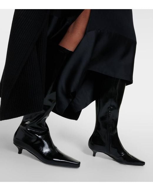 Totême  Black The Slim Leather Knee-high-boots