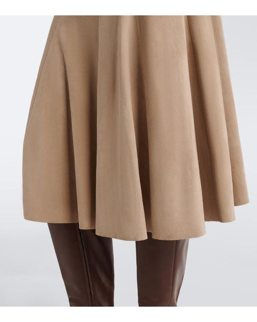 Stouls Natural Sabrina Suede Midi Skirt