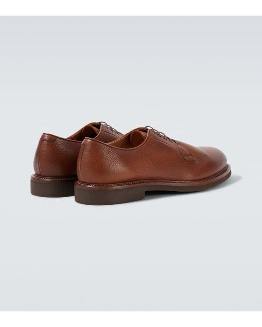 Brunello Cucinelli Schnuerschuhe Aus Leder in Brown für Herren