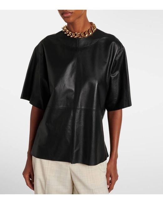 Joseph Black Tanjic Leather Top