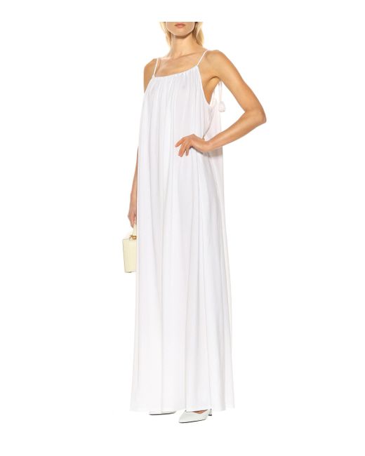the row white gown