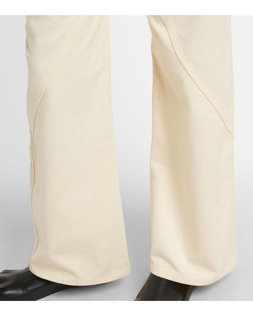 J.W. Anderson Natural Twisted Low-Rise Wide-Leg Jeans