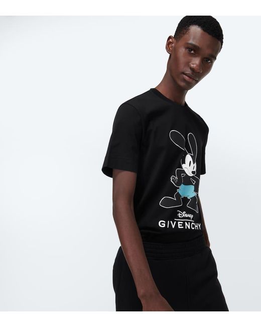 Givenchy × Disney 半袖Tシャツ 黒 Givenchy X Disney® Printed Cotton T-shirt in Black for Men