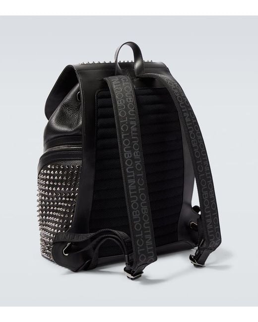 Mochila Funky De Piel Adornada Christian Louboutin de hombre de color Black