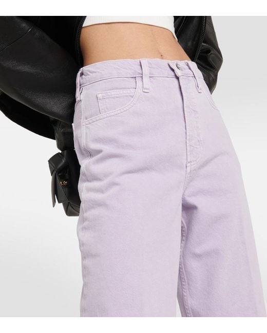 FRAME Purple Le High 'N' Tight Wide-Leg Jeans
