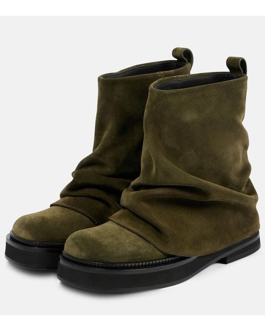 The Attico Green Mini Robin Combat Booties