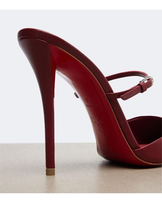 Christian Louboutin Red Milena Leather Mules