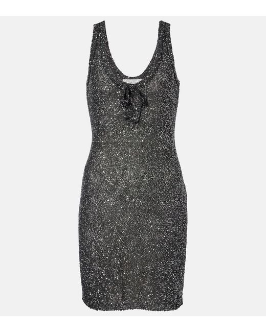 Alessandra Rich Black Sequined Minidress