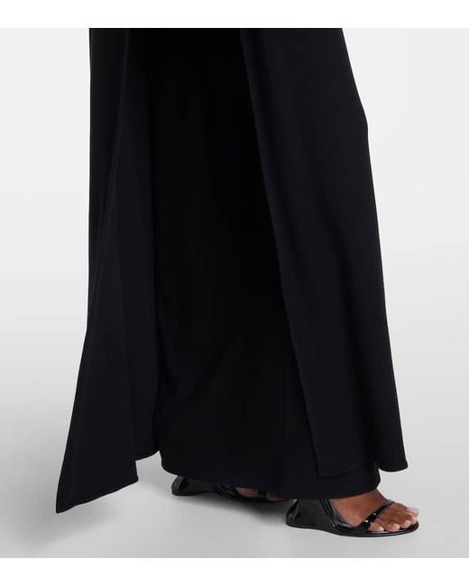 Magda Butrym Black Caped Asymmetric Gown