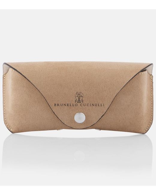 Brunello Cucinelli Brown Sartorial Sunset Square Sunglasses