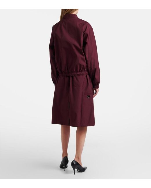 Prada Purple Poplin Midi Skirt