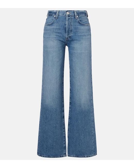 Citizens of Humanity Blue Annina High-Rise Wide-Leg Jeans
