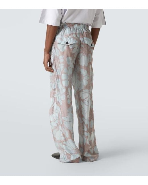 Pantaloni A Gamba Larga di Dries Van Noten in Gray da Uomo