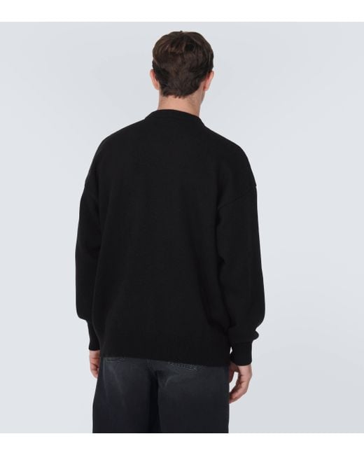 Pull en cachemire et laine a logo Balenciaga pour homme en coloris Noir |  Lyst