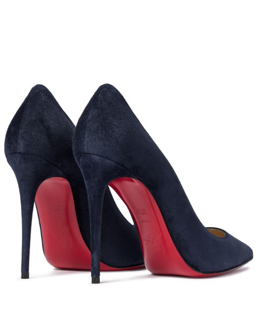 Christian Louboutin Kate 100 Suede Pumps in Blue Lyst