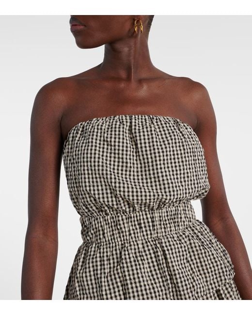 Posse Black Aurelia Gingham Cotton Top