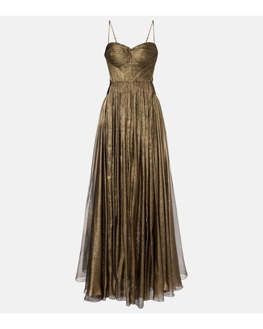 Maria Lucia Hohan Women's Natural Allar Cutout Silk Mousseline Gown