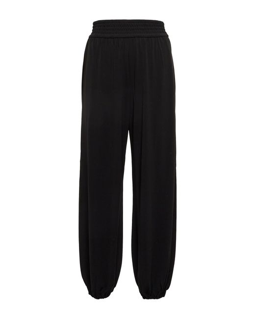 Tory Burch Synthetic High-rise Jersey Pants in Black | Lyst