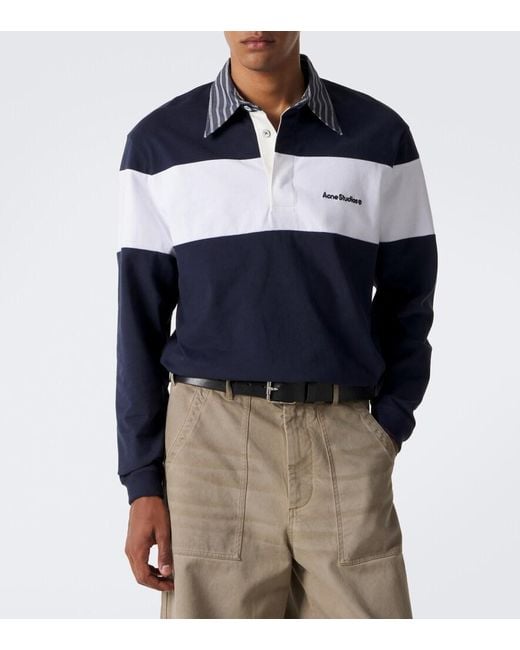 Pullover Polo di Acne in Blue da Uomo