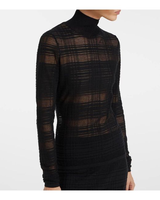 Proenza Schouler Black Label Stefanie Plaid Cotton-Blend Sweater