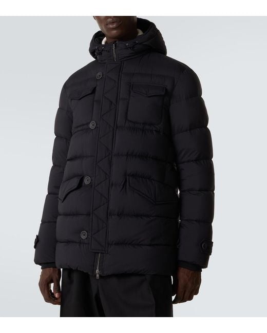 Herno Blue Hooded Down Jacket for men