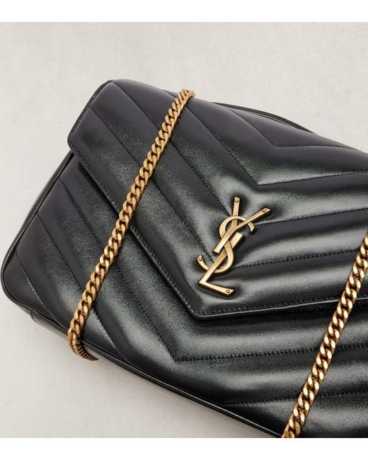 Bolso Al Hombro Loulou Large De Piel Saint Laurent de color Black
