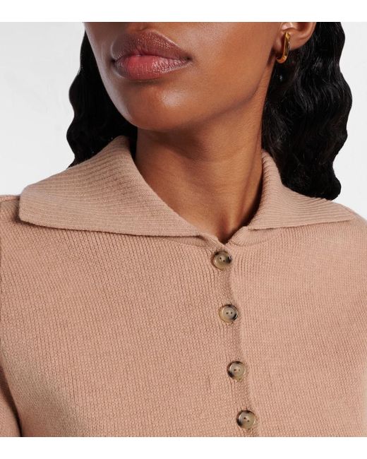 Magda Butrym Natural Knitted Cotton-Blend Top