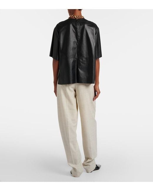 Joseph Black Tanjic Leather Top