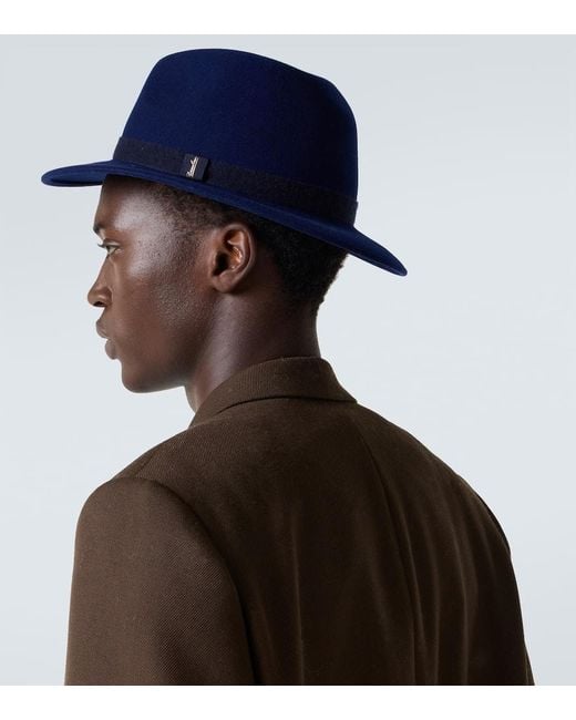 Borsalino Blue Jared Wool And Cashmere Felt Hat for men