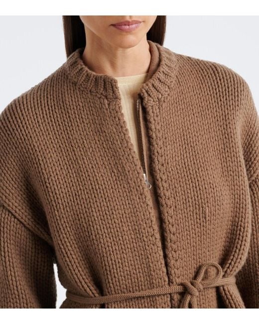Extreme Cashmere Brown N°384 Ginza Cashmere Wrap Cardigan