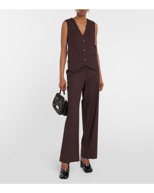 Sir Brown Guillaume Pinstripe Pants