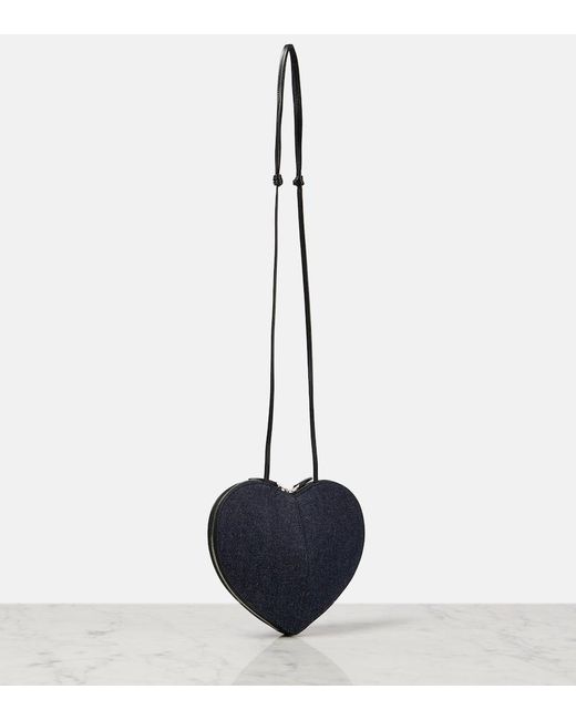 Alaïa Blue Schultertasche Le Cour Aus Denim