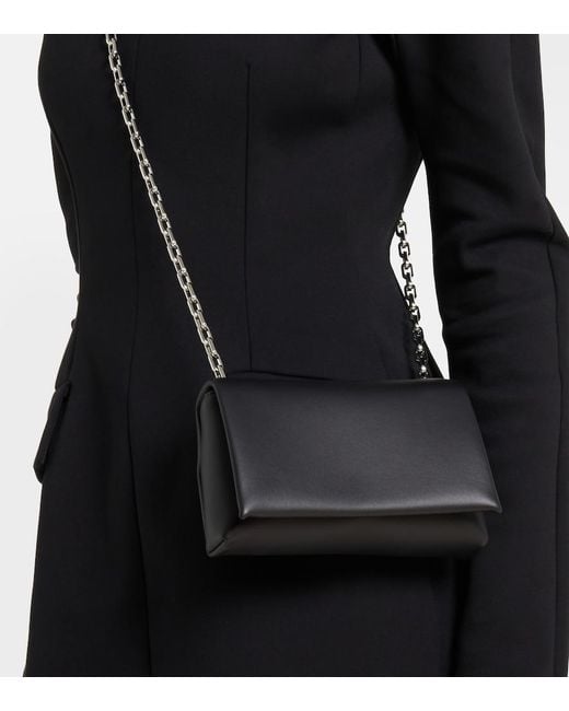 Christian Louboutin Black Artemis Spiked Leather Crossbody Bag