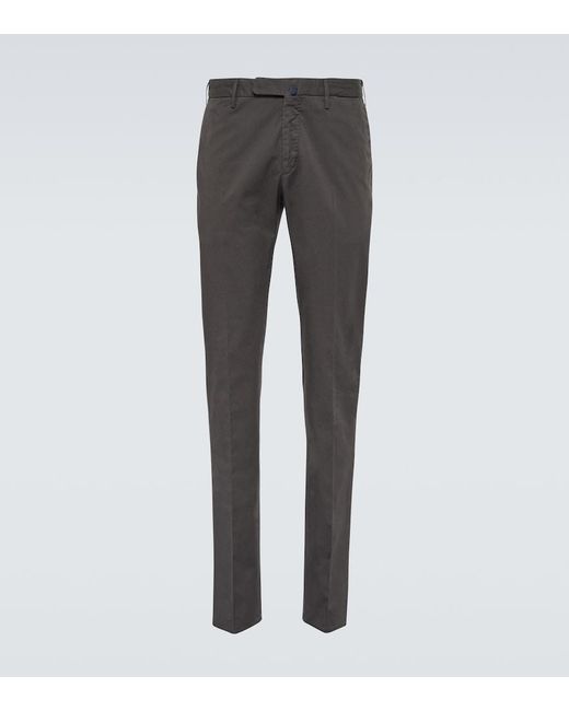 Slowear Gray Cotton-Blend Slim Pants for men