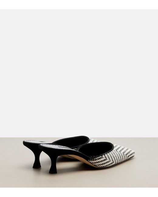 Manolo Blahnik Metallic Bb Woven Pumps