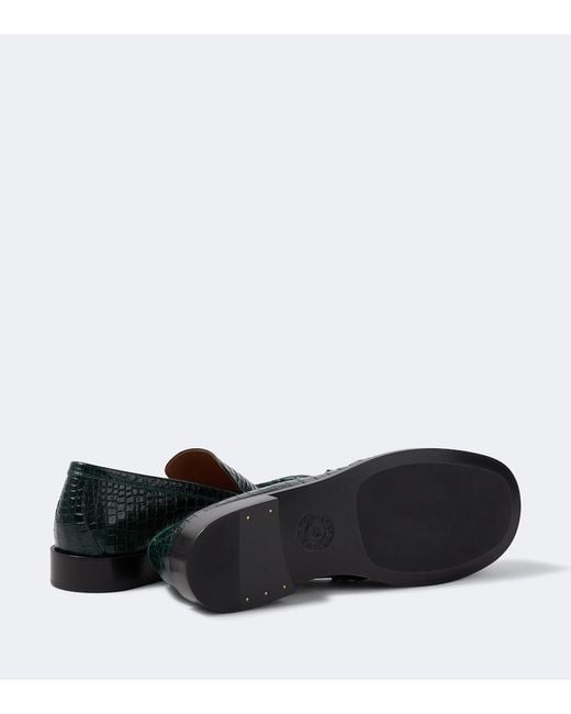 Dries Van Noten Black Leather Loafers for men